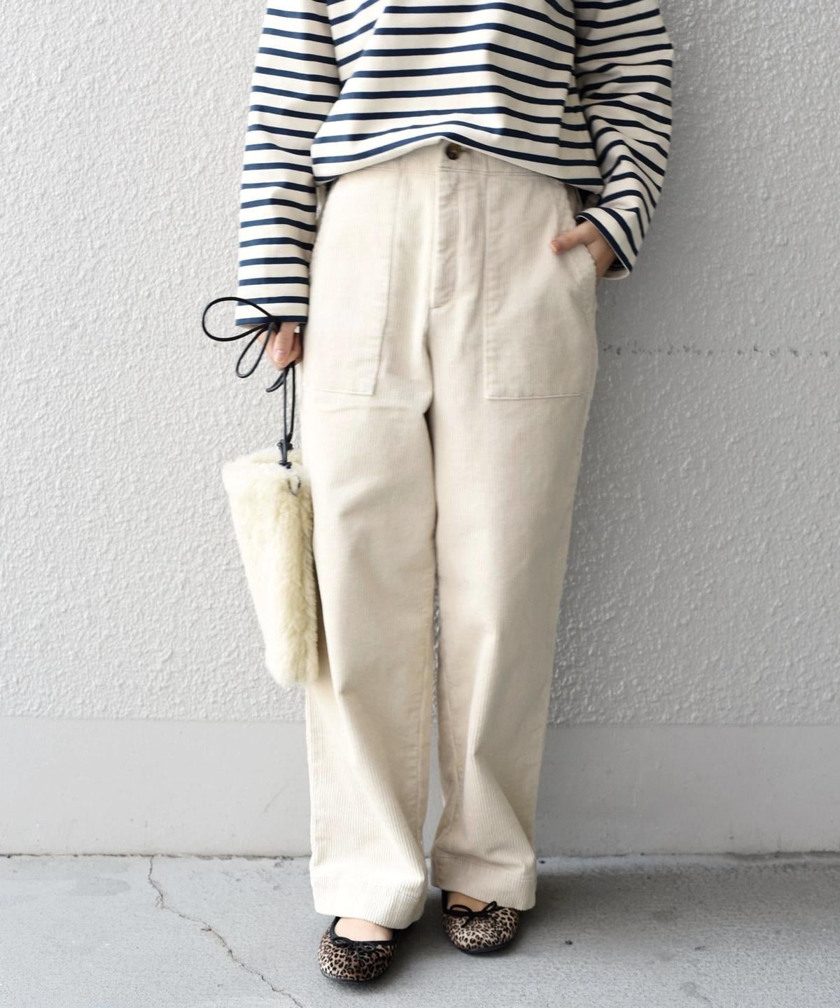 liflattie ships:ストレッチコーデュロイポケットパンツ