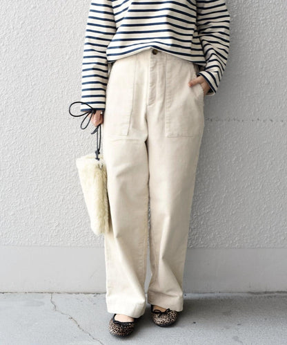 liflattie ships:ストレッチコーデュロイポケットパンツ