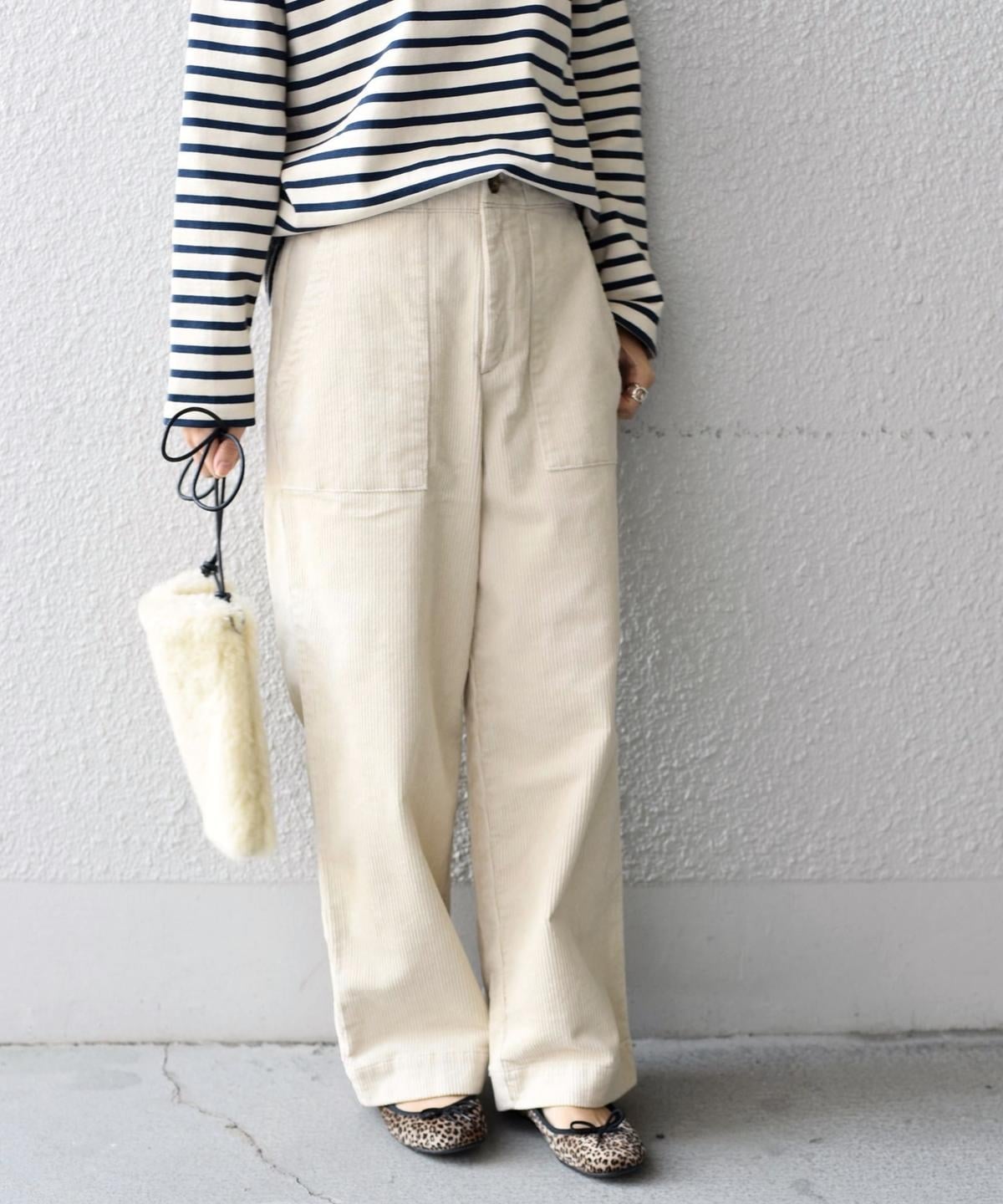 liflattie ships:ストレッチコーデュロイポケットパンツ