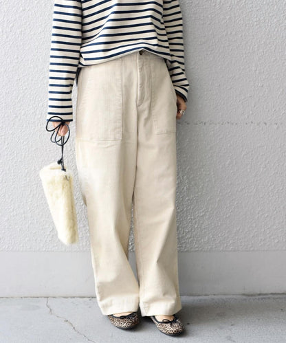 liflattie ships:ストレッチコーデュロイポケットパンツ