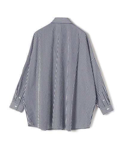 Primary NavyLabel:〈手洗い可能〉ストライプ ビッグ シルエット シャツ