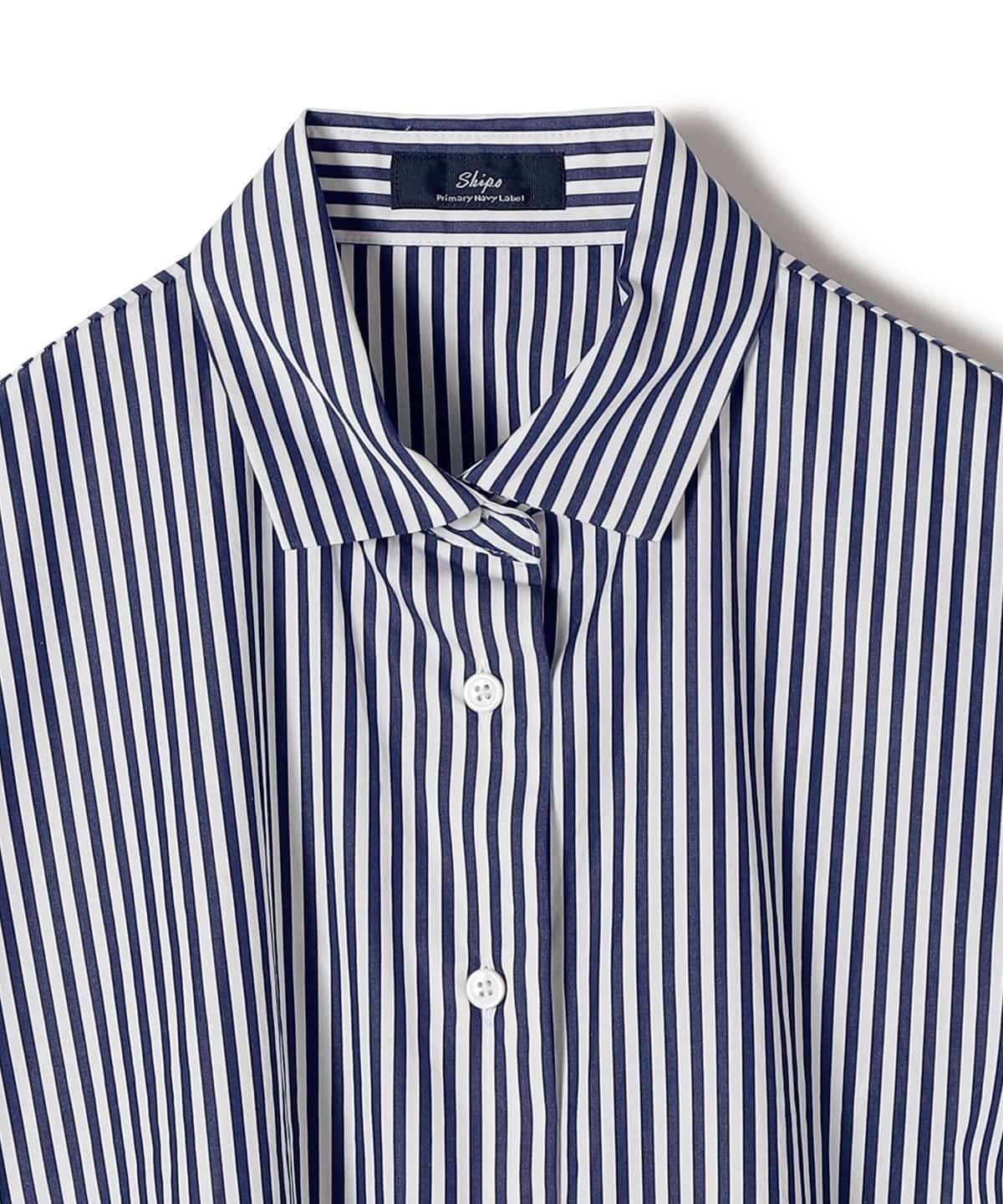 Primary NavyLabel:〈手洗い可能〉ストライプ ビッグ シルエット シャツ