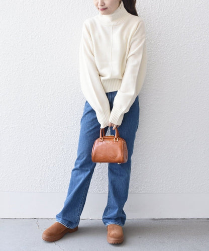 〈手洗い可能〉ウールカシミヤ センターシームタートルネック
