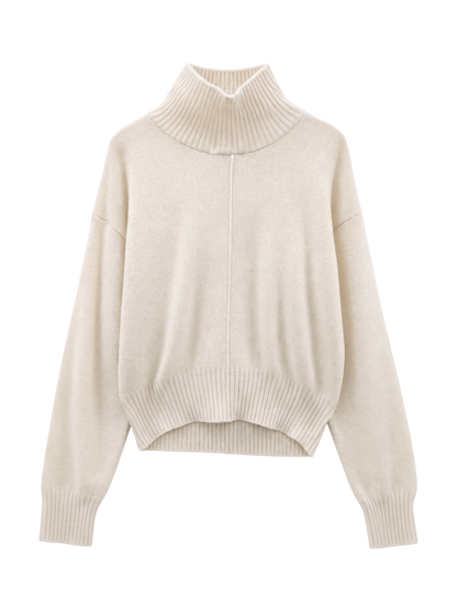 〈手洗い可能〉ウールカシミヤ センターシームタートルネック