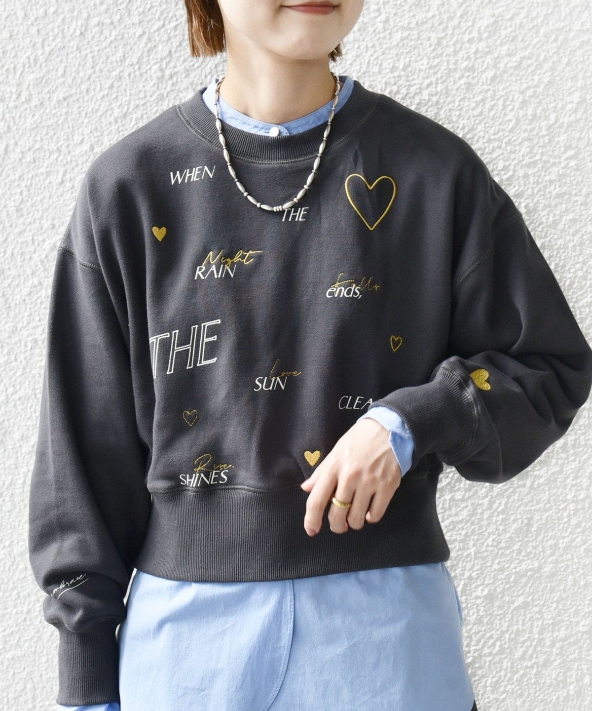 【WEB限定】〈手洗い可能〉プリント 刺繍 ロゴ スウェット