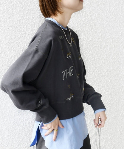 【WEB限定】〈手洗い可能〉プリント 刺繍 ロゴ スウェット