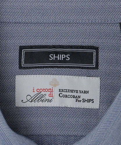 SHIPS:<吸水 速乾>ALBINI ジャージー ヘリン ワンピースカラー シャツ