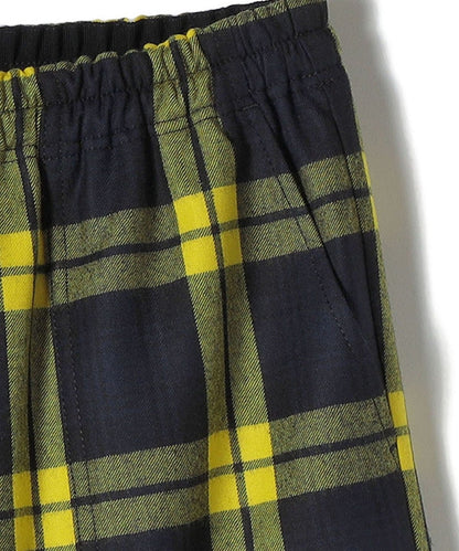 SHIPS Primary Navy Label:ウールチェックパンツ（ネイビー）