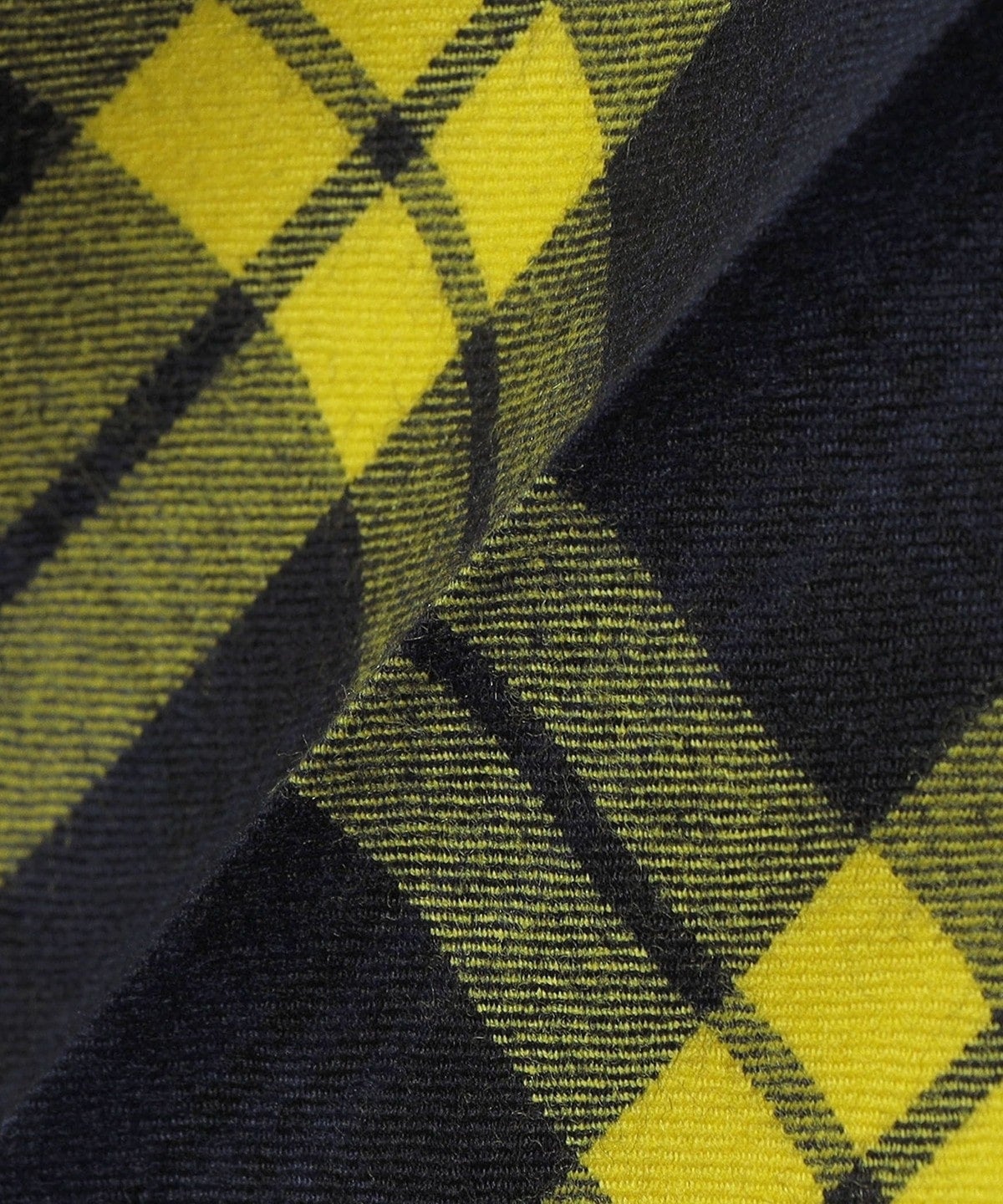 SHIPS Primary Navy Label:ウールチェックパンツ（ネイビー）