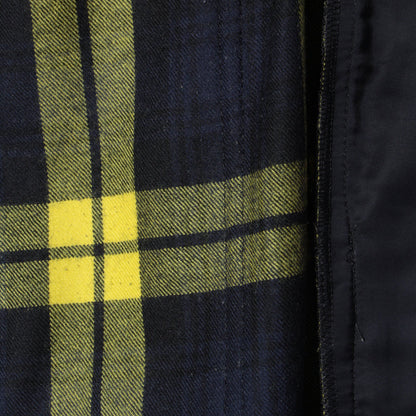 SHIPS Primary Navy Label:ウールチェックパンツ（ネイビー）