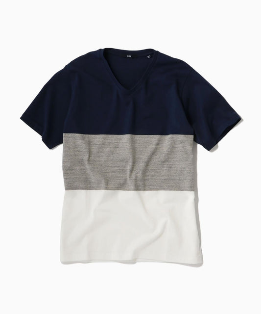 SHIPS: MADE IN JAPAN ワイドボーダー Vネック Tシャツ 19SS