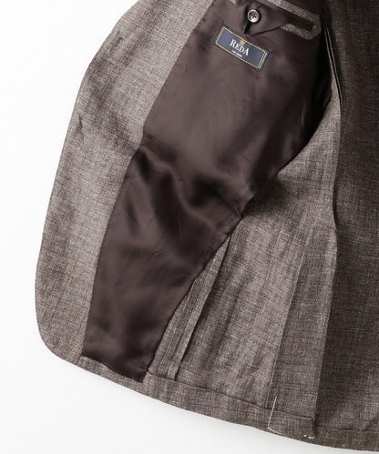 SD: 【RING JACKET×REDA×SHIPS】リネン メランジ ソリッド ジャケット（ブラウン)