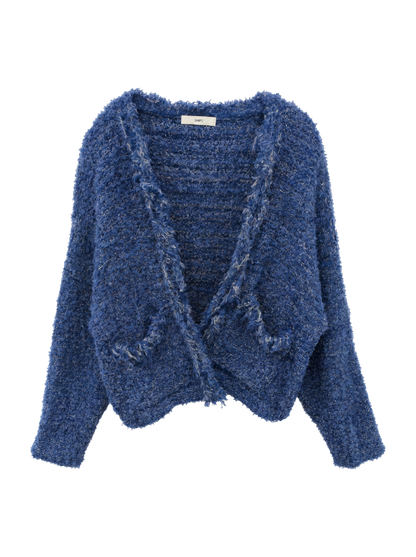 〈手洗い可能〉ラメ ツイード フリンジ ジャケット 24SS