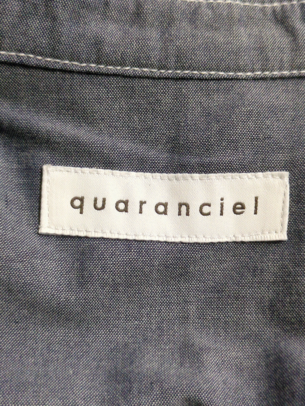quaranciel:〈洗濯機可能〉シャンブレー ドローコード ヨーク シャツ ブラウス