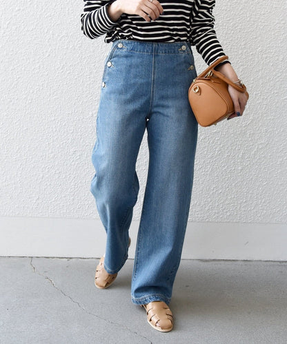 SHIPS any:〈ウォッシャブル〉マリン ストレート デニム パンツ［SHIPS any DENIM］