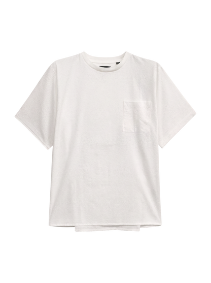 SHIPS: COOLMAX(R) シアサッカー クルーネック Tシャツ