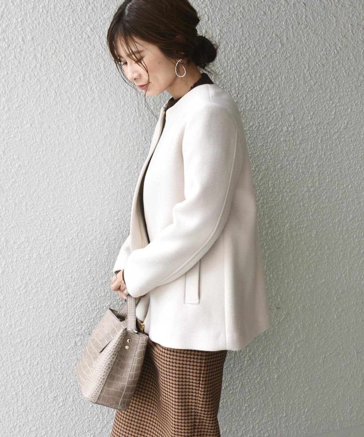 Khaju:ノーカラーミディ2WAYコート19FW