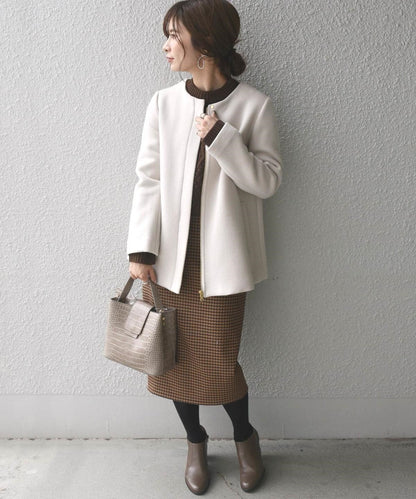 Khaju:ノーカラーミディ2WAYコート19FW