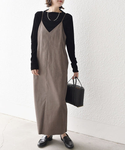 〈手洗い可能〉Iライン キャミ ワンピース