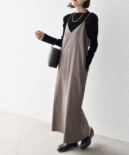 〈手洗い可能〉Iライン キャミ ワンピース