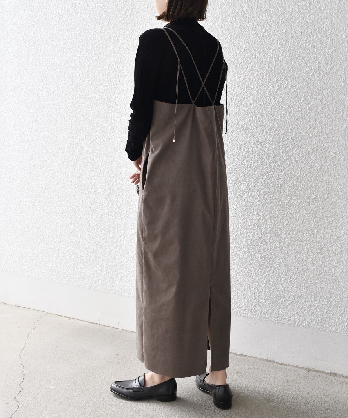 〈手洗い可能〉Iライン キャミ ワンピース