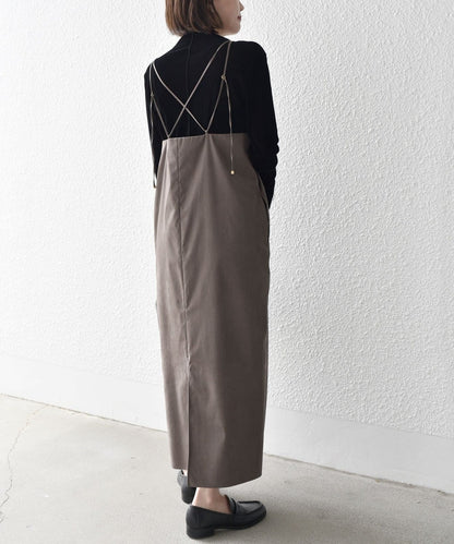 〈手洗い可能〉Iライン キャミ ワンピース