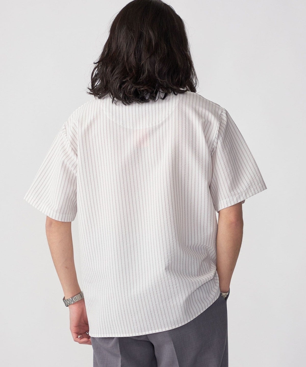 SHIPS: COOLMAX(R) シアサッカー Tシャツ