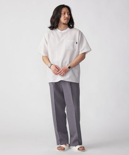 SHIPS: COOLMAX(R) シアサッカー Tシャツ