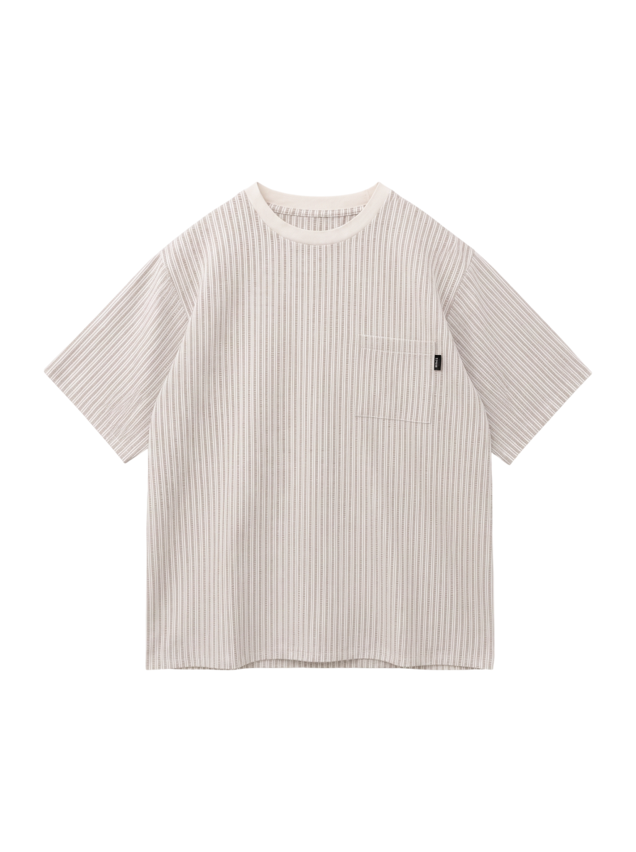 SHIPS: COOLMAX(R) シアサッカー Tシャツ