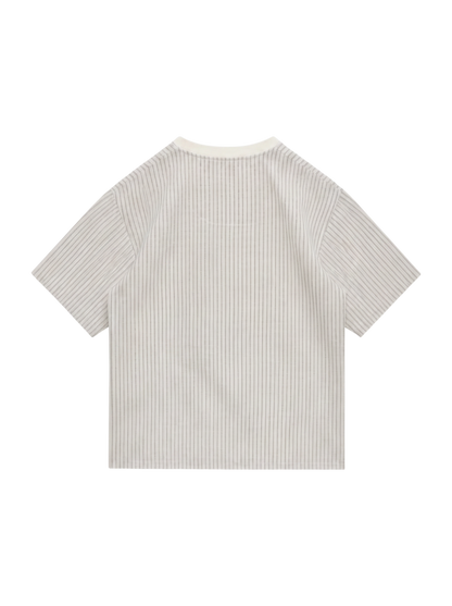 SHIPS: COOLMAX(R) シアサッカー Tシャツ