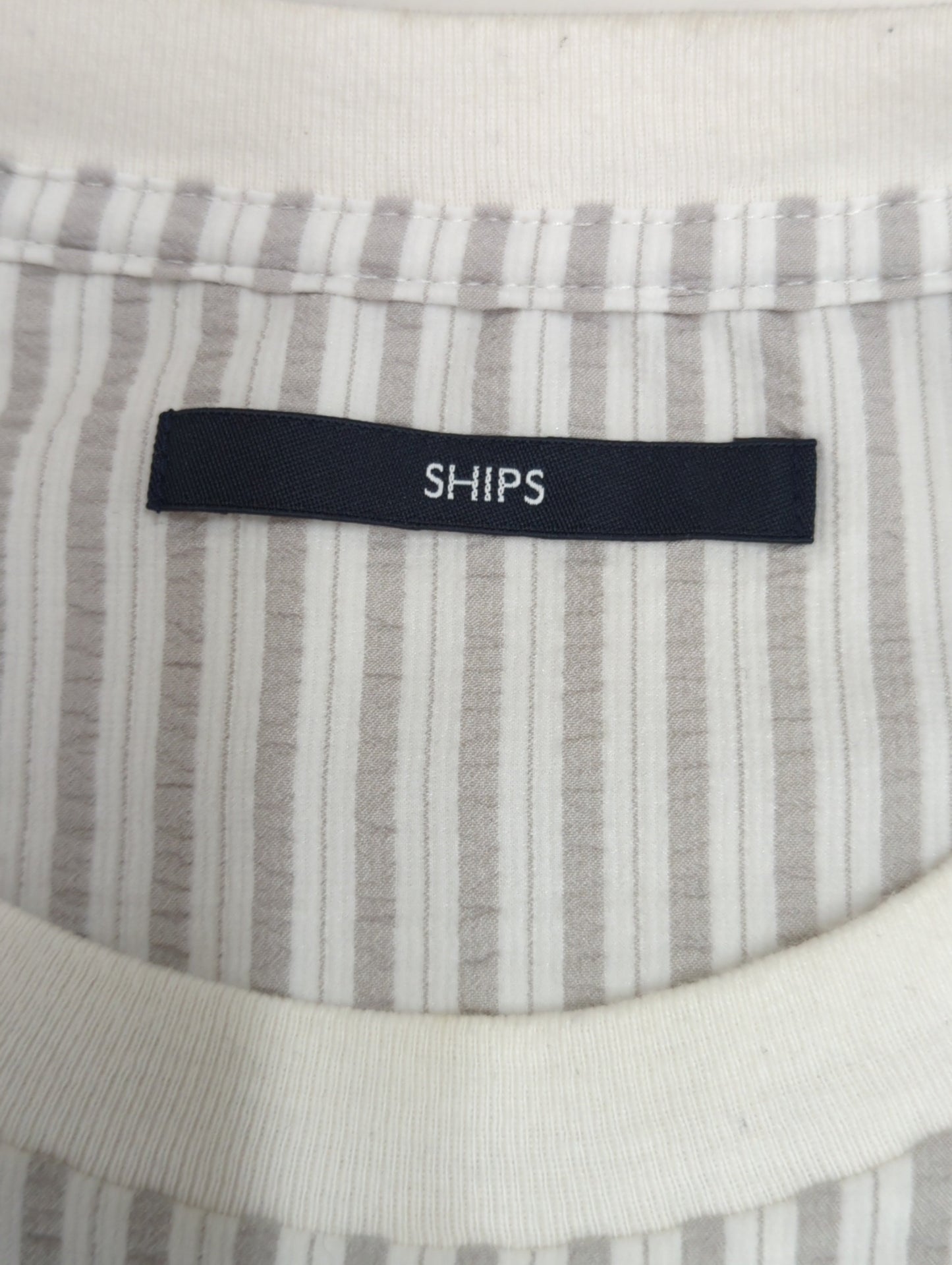SHIPS: COOLMAX(R) シアサッカー Tシャツ
