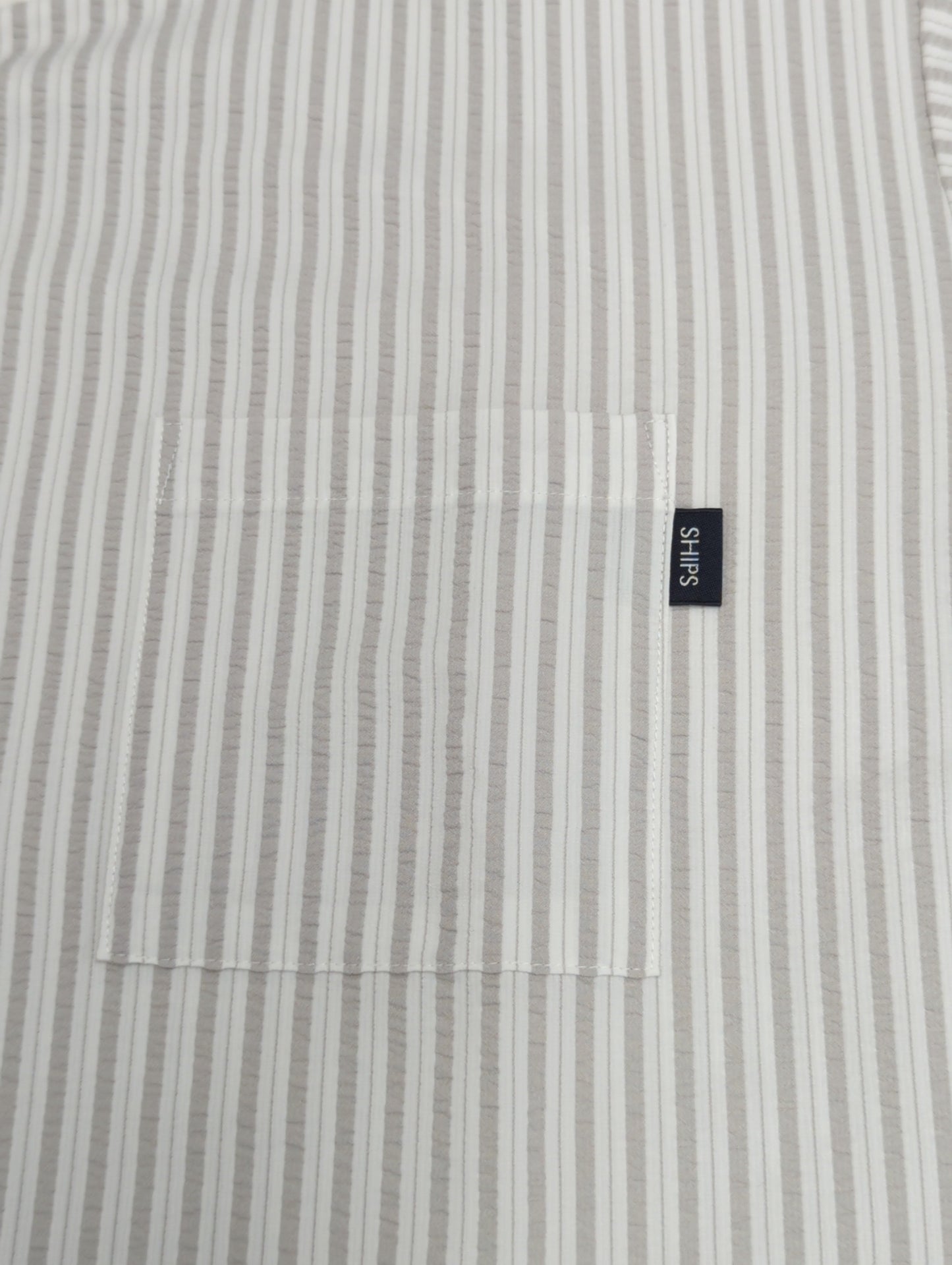 SHIPS: COOLMAX(R) シアサッカー Tシャツ
