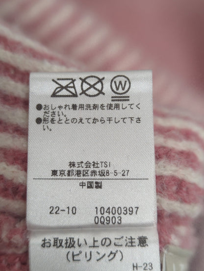 前後2Way配色リブルーズニット