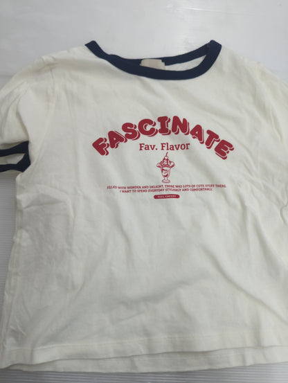 ロゴプリントリンガーTシャツ