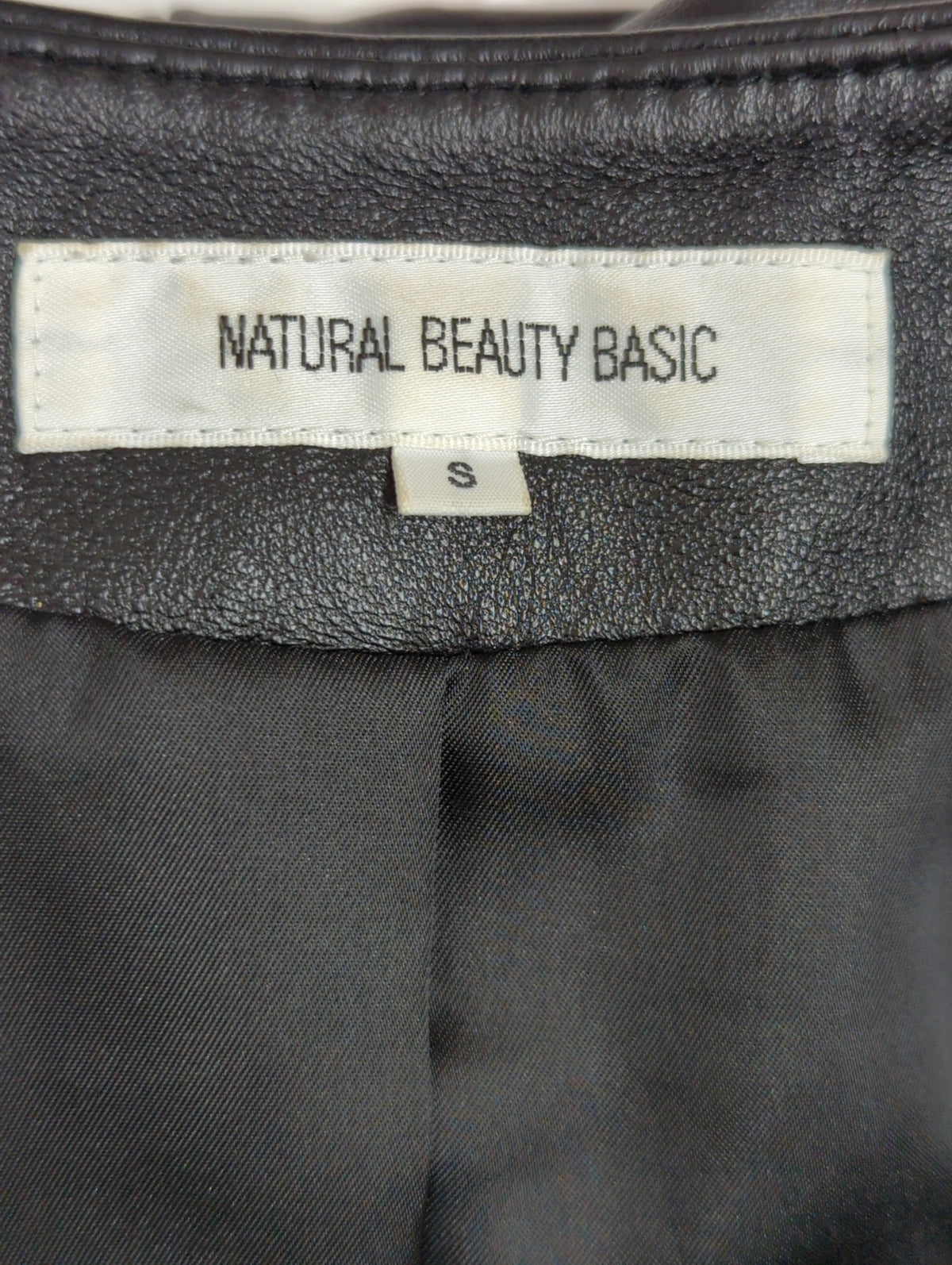 NATURAL BEAUTY BASIC:レザーアウター