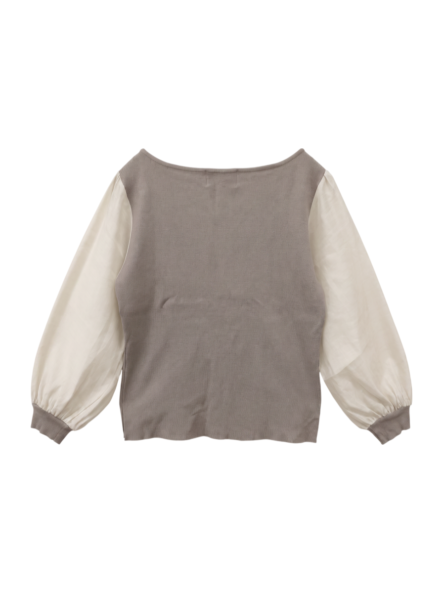 【田中 みな実さん着用 美人百花10月号掲載商品】シアーパフニットアップ
