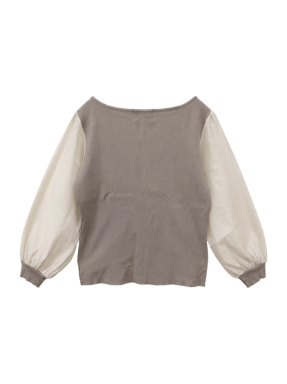 【田中 みな実さん着用 美人百花10月号掲載商品】シアーパフニットアップ