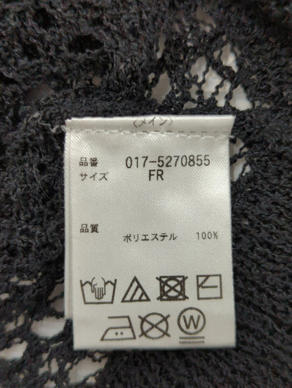 クロップドレースメッシュニット
