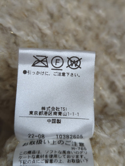 クロップドミックスヤーンニット