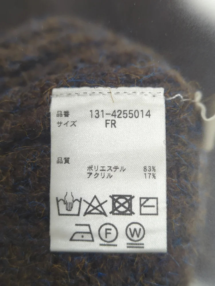 スタンドネックショート丈ジップニットブルゾン