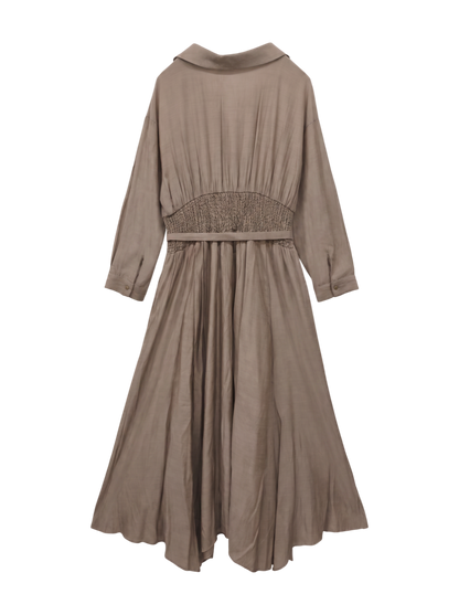 シャーリングシャツワンピース