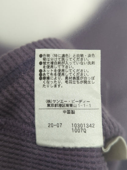 ワッフルバックオープンカットソー
