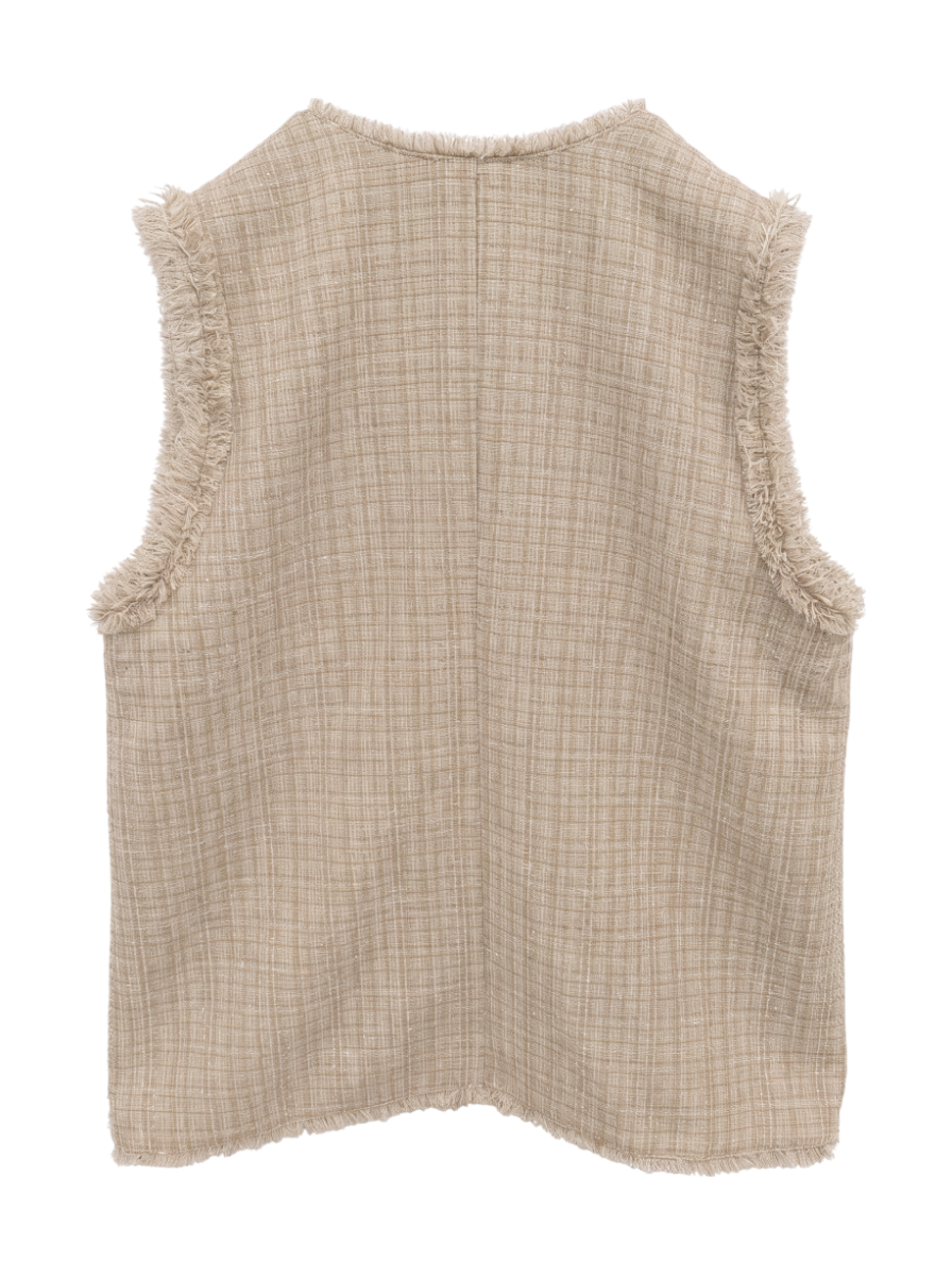 フリンジツイードジレ