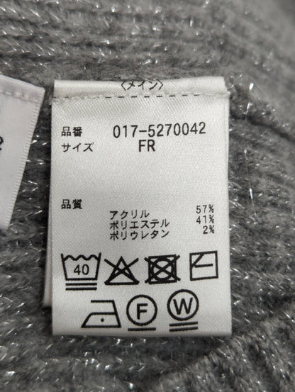 オフショルボクシーラメニット