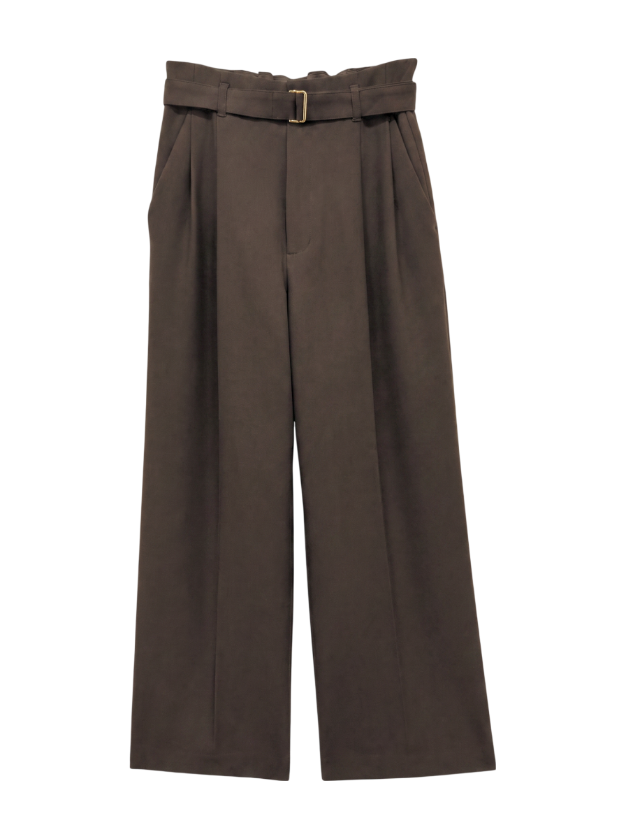 ベルト付きセミワイドツイルパンツ