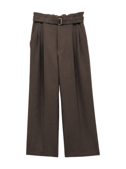 ベルト付きセミワイドツイルパンツ