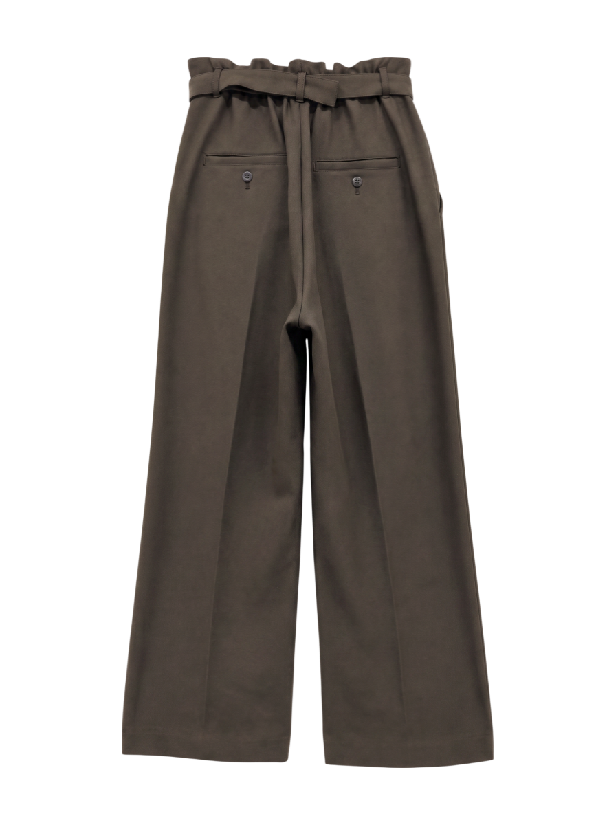 ベルト付きセミワイドツイルパンツ