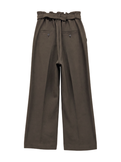 ベルト付きセミワイドツイルパンツ