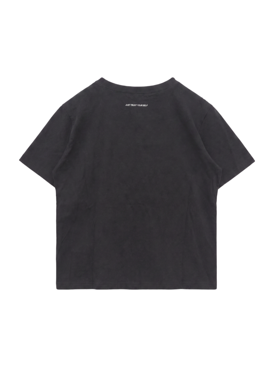 チュール×ロゴTシャツ