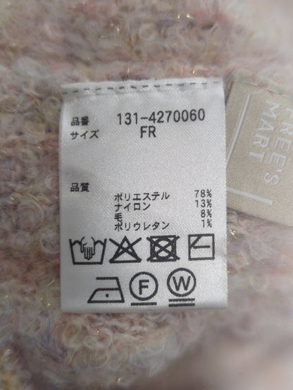 ラメミックスブークレー畦ニット